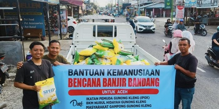 Pemuda Gunong Kleng salurkan bantuan untuk korban banjir, Selasa 30 Desember 2025