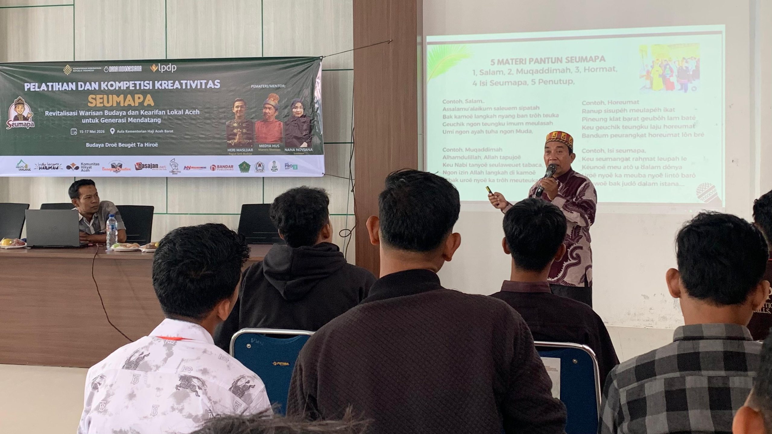 Meastro Seumapa, Medya Hus Kenalkan Makna Seumapa kepada Generasi Muda Aceh Barat, Sabtu 16 Mei 2026